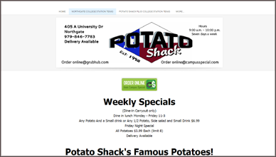 Potato Shack Northgate BCS